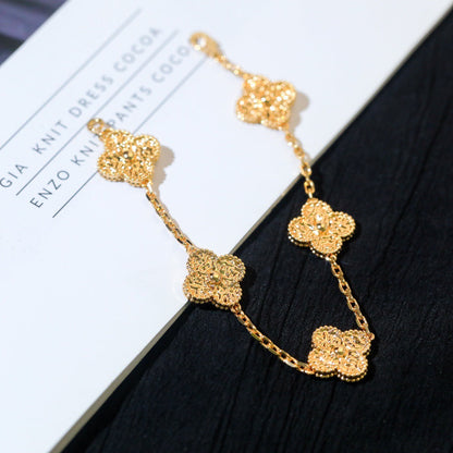 [Elitejewels]CLOVER 5 MOTIFS BRONZING BRACELET