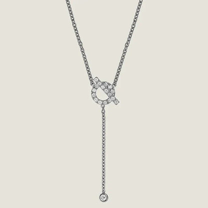 [Elitejewels]FINESSE SILVER DIAMOND NECKLACE