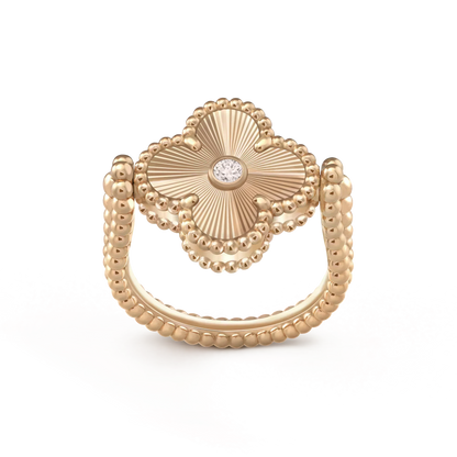 [Elitejewels]CLOVER RIVERSIBLE ROSE GOLD RING