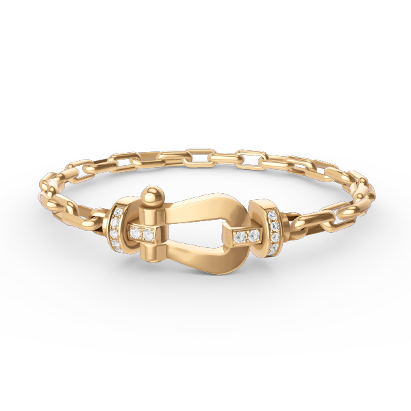 [Elitejewels]FORCE LARGE HORSESHOE CLASP  METAL BRACELET