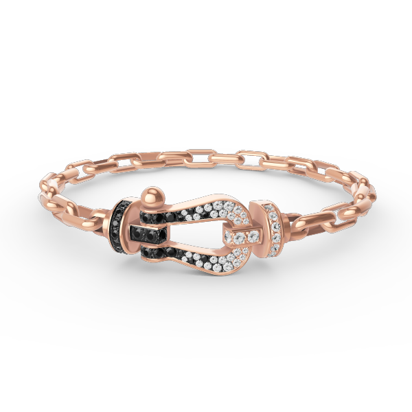 [Elitejewels]FORCE LARGE HORSESHOE CLASP  METAL BRACELET