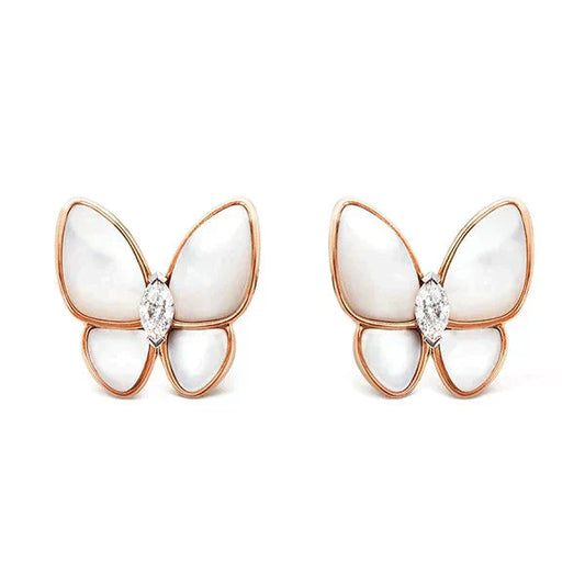 [Elitejewels]BUTTERFLY MOP DIAMOND EARRINGS