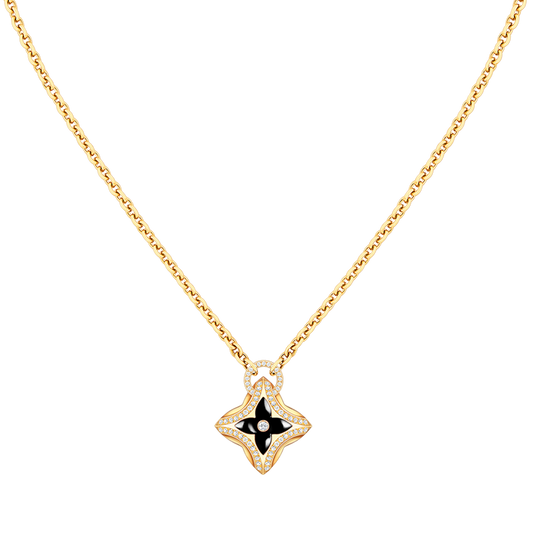 [Elitejewels]STAR PEDANT PINK GOLD DIAMOND NECKLACE