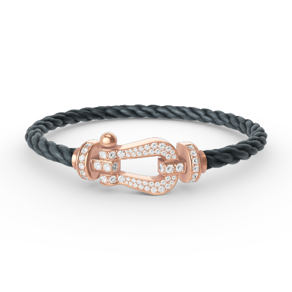 [Elitejewels]FORCE GROSSES HUFEISENARMBAND MIT VOLLEN DIAMANTEN IN ROSÉGOLD