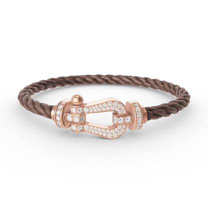 [Elitejewels]FORCE GROSSES HUFEISENARMBAND MIT VOLLEN DIAMANTEN IN ROSÉGOLD