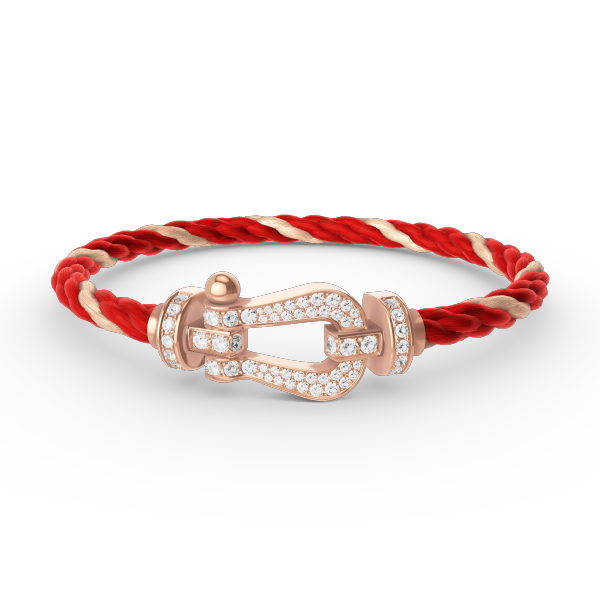 [Elitejewels]FORCE GROSSES HUFEISENARMBAND MIT VOLLEN DIAMANTEN IN ROSÉGOLD