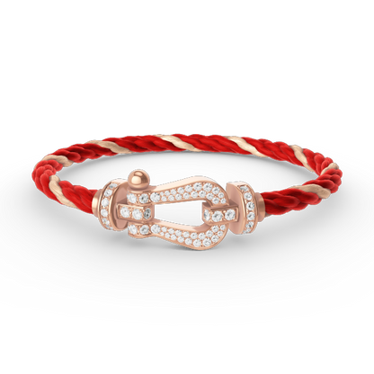 [Elitejewels]FORCE GROSSES HUFEISENARMBAND MIT VOLLEN DIAMANTEN IN ROSÉGOLD