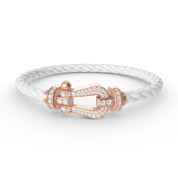 [Elitejewels]FORCE GROSSES HUFEISENARMBAND MIT VOLLEN DIAMANTEN IN ROSÉGOLD