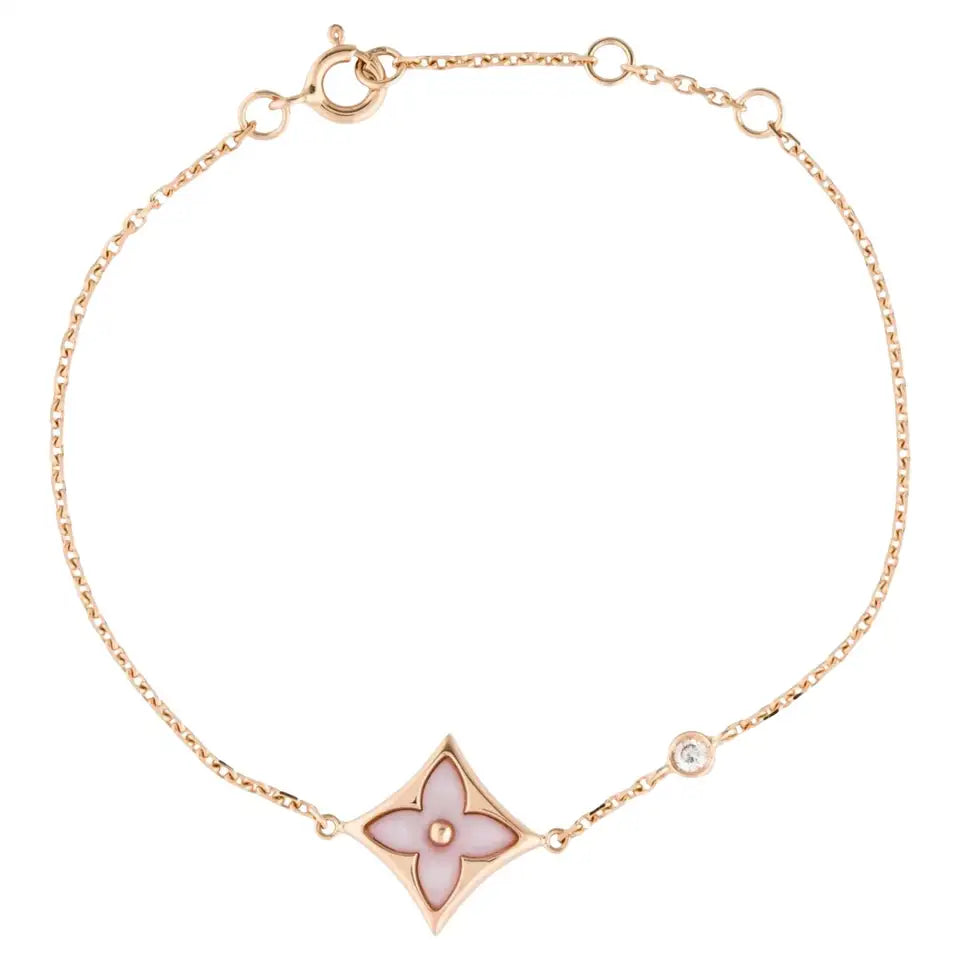 [Elitejewels]STAR 1 DIAMOND PINK GOLD BRACELET