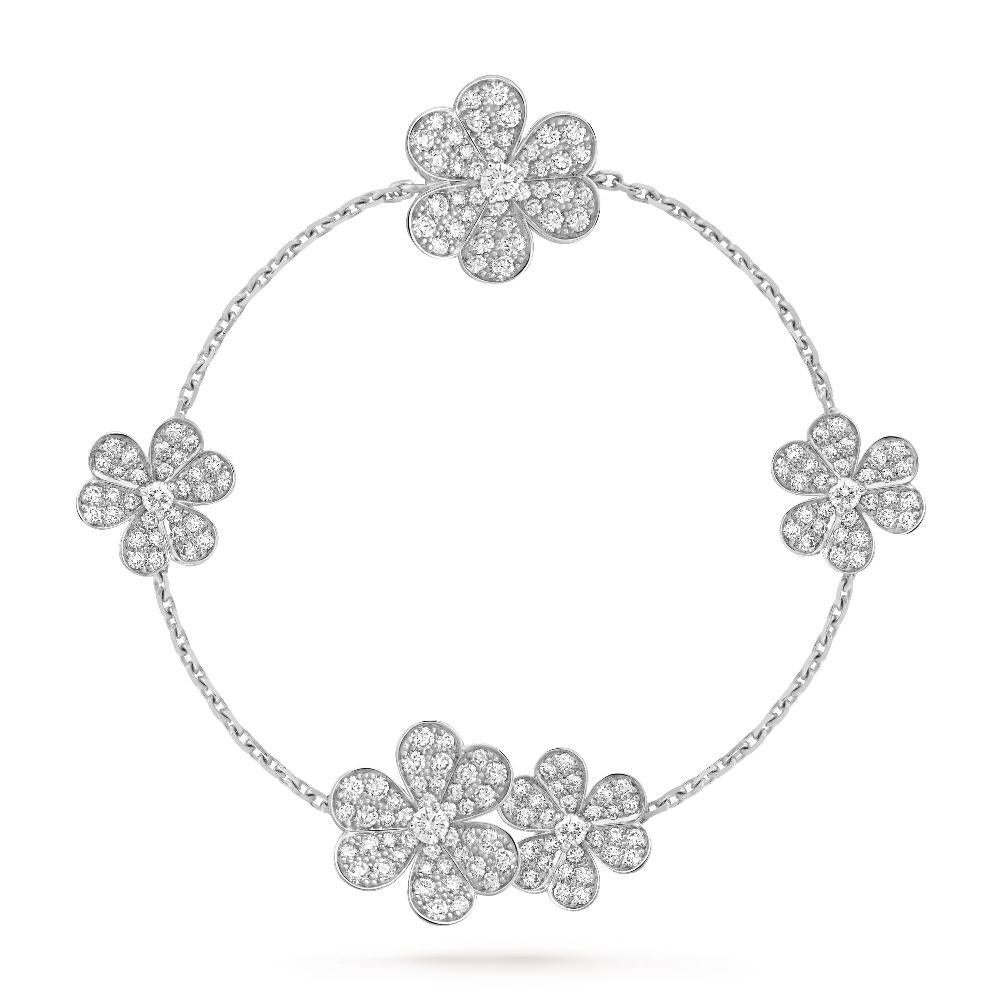 [Elitejewels]FRIVOLE SILVER 5 FLOWERS BRACELET