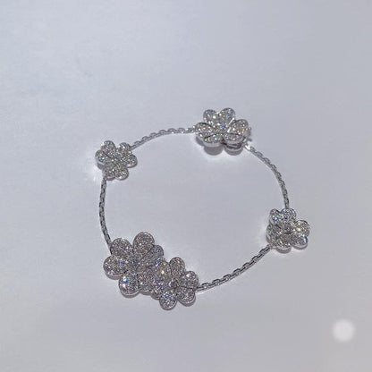 [Elitejewels]FRIVOLE SILVER 5 FLOWERS BRACELET