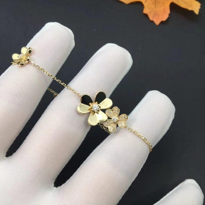 [Elitejewels]FRIVOLE GOLD 5 FLOWERS BRACELET