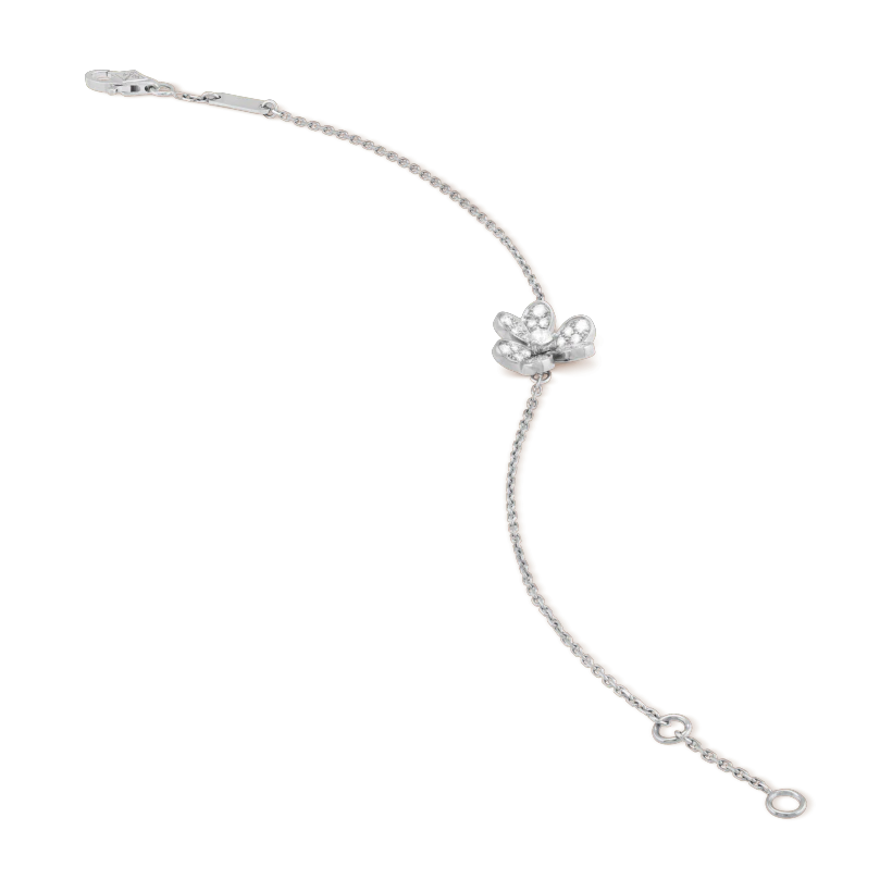 [Elitejewels]FRIVOLE SILVER FLOWER DIAMOND BRACELET