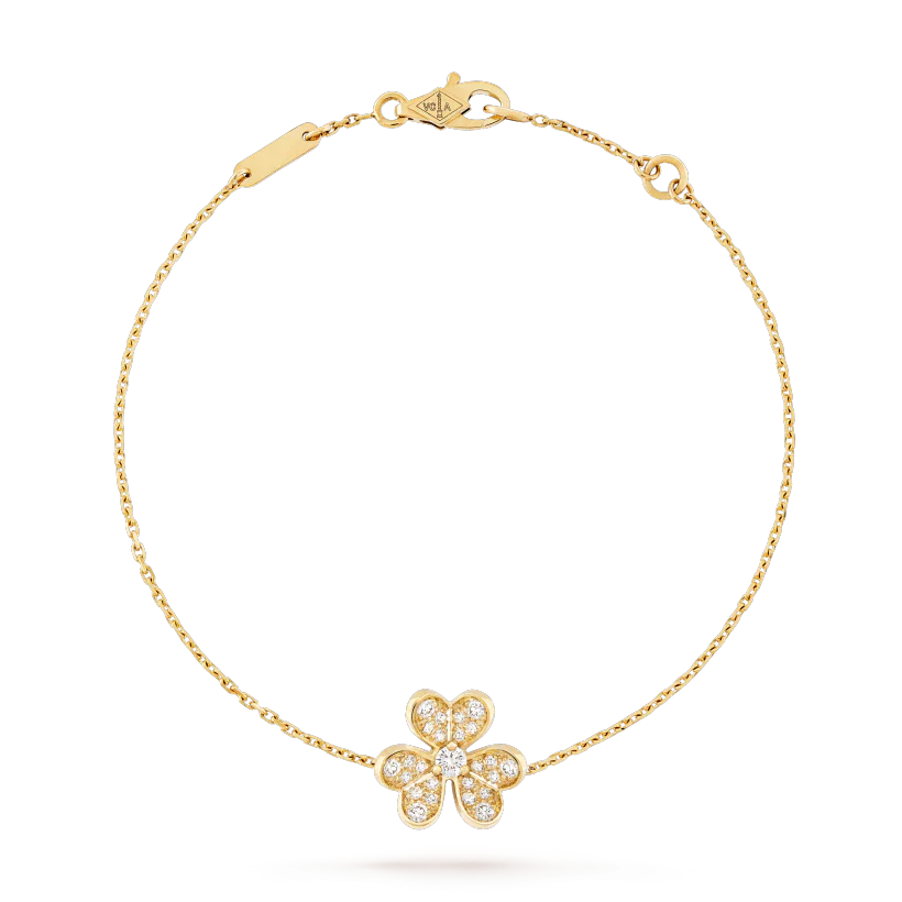 [Elitejewels]FRIVOLE GOLD FLOWER DIAMOND BRACELET