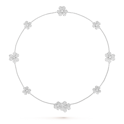 [Elitejewels]FRIVOLE SILBER 9 BLUMEN HALSKETTE