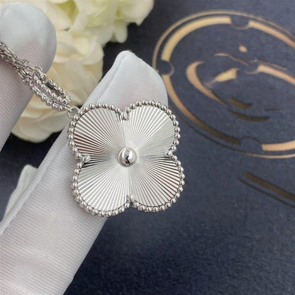 [Elitejewels]CLOVER 25MM SILVER BIG CLOVER NECKLACE