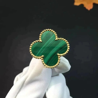 [Elitejewels]CLOVER MALACHITE RING