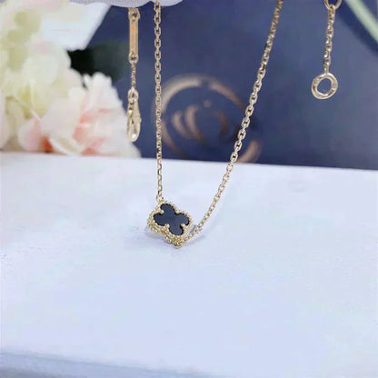 [Elitejewels]クローバーオニキスシングルフラワーブレスレット