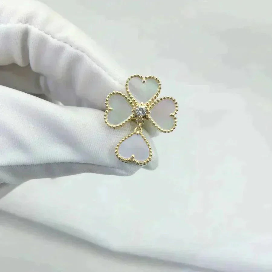 [Elitejewels]SWEET CLOVER WHITE MOP RING