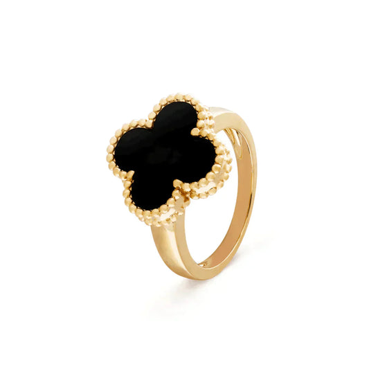 [Elitejewels] KLEEBLATT-ONYX-RING