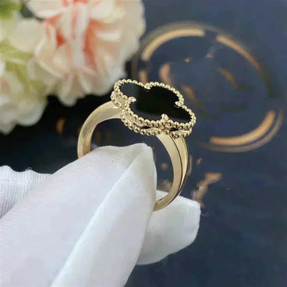[Elitejewels] KLEEBLATT-ONYX-RING