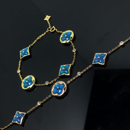 [Elitejewels]STAR AND SUN 4 MOTIF BLUE BRACELET