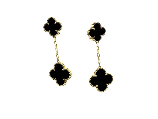 [Elitejewels]CLOVER 2 MOTIFS  EARRINGS (MULTIPLE CHOICESC